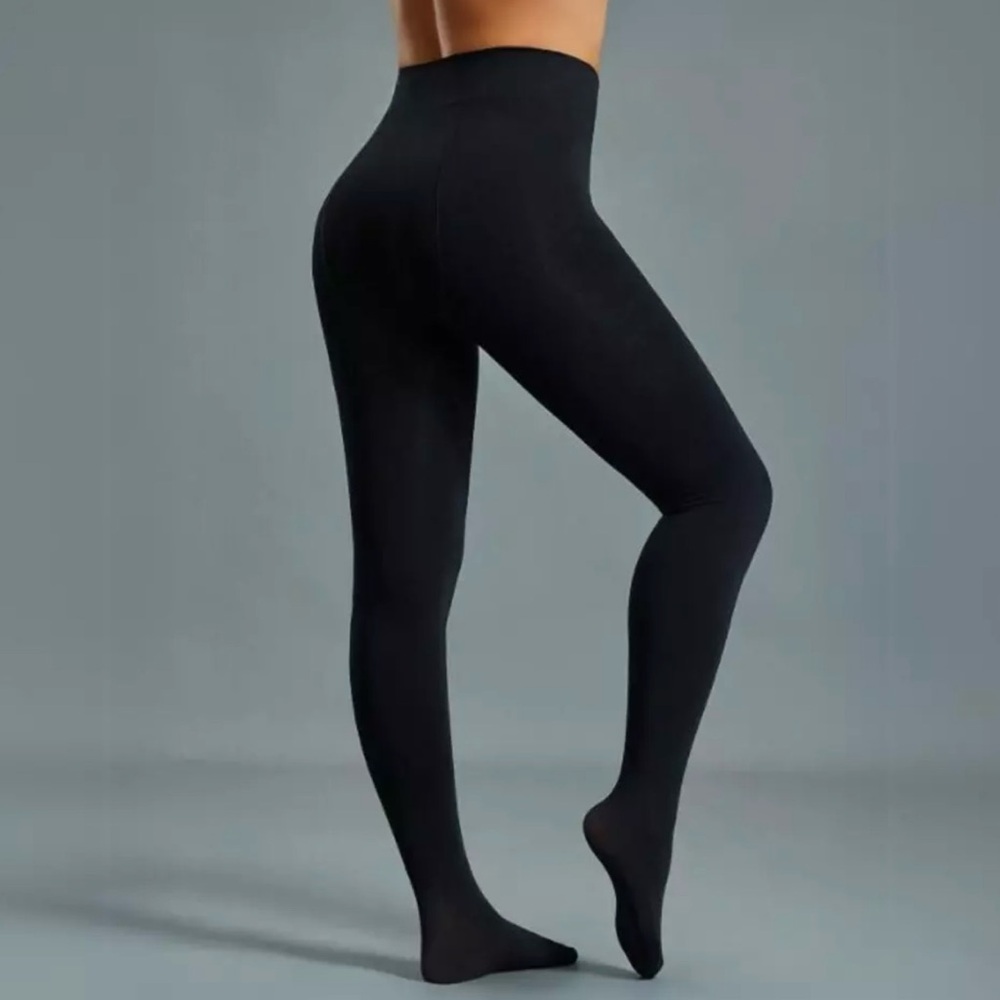 1Pc Women's Fleece Lined Tights Thermal Pantyhose Pants Fashionable Pantyhose